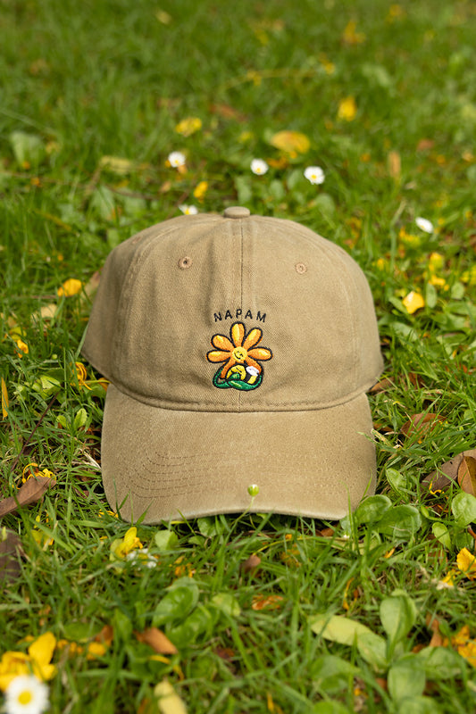 Honey Hug - Embroidered Cap (Khaki)