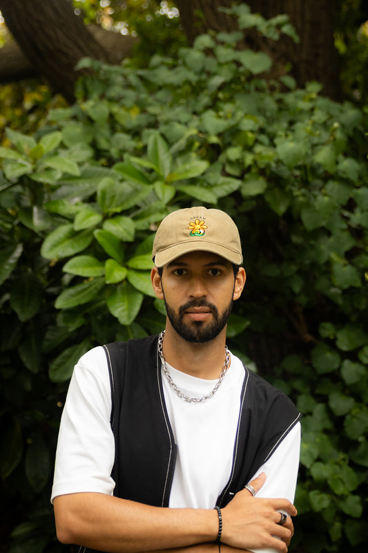 Honey Hug - Embroidered Cap (Khaki)